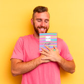 ハンドマンデイエローピンクカスタム抽象芸術QRロゴ スクエア名刺