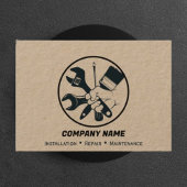 ハンドマンホームリビング修理サービスクラフトブラック 名刺