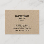 ハンドマンホームリビング修理サービスクラフトブラック 名刺 (裏面)