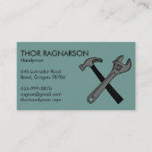 ハンドマンホーム修理建築レンチハンマー 名刺 (正面)