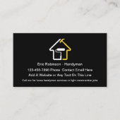 ハンドマン建築ユニークニュービジネスカード 名刺 (正面)