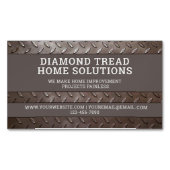 ハンドマン建築修理サービス金属鋼 マグネット名刺 (正面)