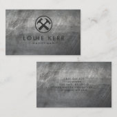 ハンドマン建築大工ツールフェイクメタル 名刺 (正面/裏面)