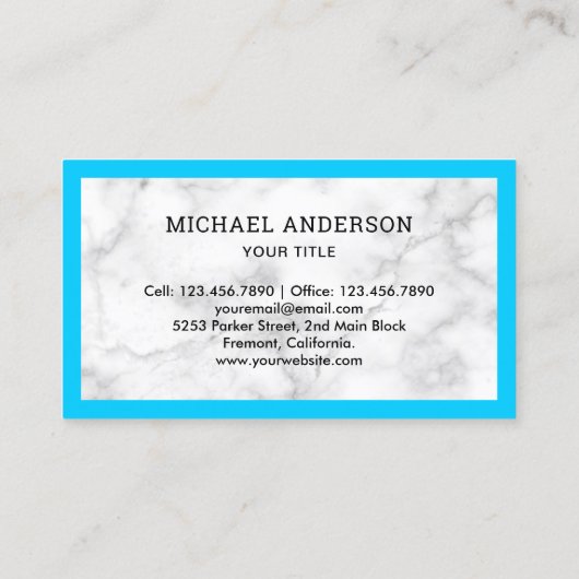 ハンドマン給水タップ白大理石配管工 名刺 (裏面)