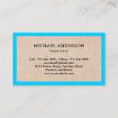 ハンドマン給水タップ素朴バーラップ配管工 名刺 (裏面)