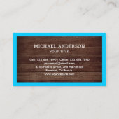 ハンドマン給水タップ素朴木製配管工 名刺 (裏面)