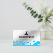 ハンドマン給水タップ金属製鋼配管工 名刺 (スタンド正面)