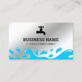 ハンドマン給水タップ金属製鋼配管工 名刺 (正面)