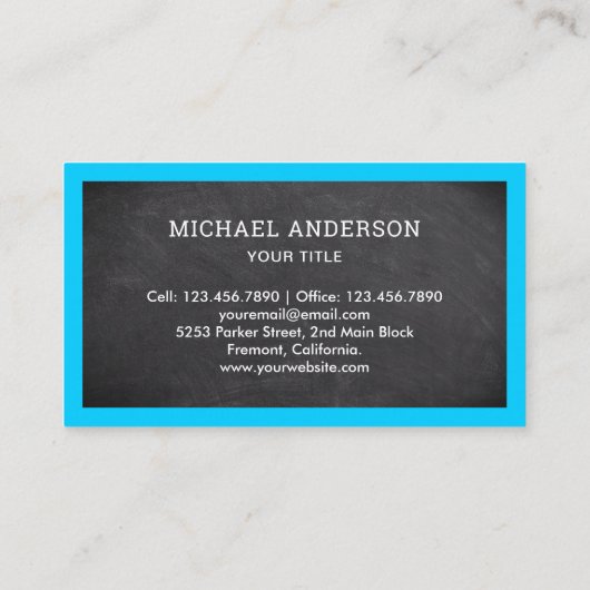 ハンドマン給水タップ黒板配管工 名刺 (裏面)