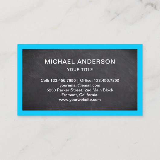 ハンドマン給水管黒板配管工 名刺 (裏面)