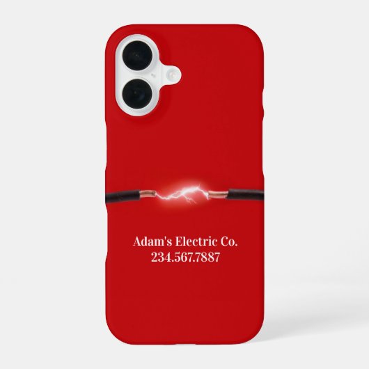 ハンドマン電線 iPhone 16ケース (裏面)