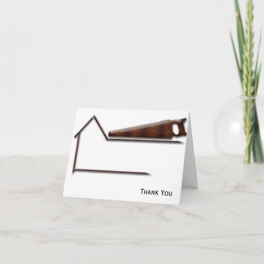 ハンドマン ウッド ソー ビジネス サンキューカード (正面)
