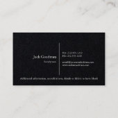 ハンドマン·レンチの黒い名刺 名刺 (裏面)