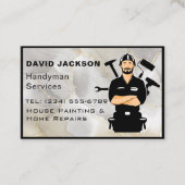 ハンドマン/大工ツール住宅改良大理石 名刺 (正面)