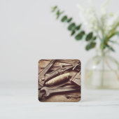 ハンドマ素朴イキツール保守修理サービス スクエア名刺 (スタンド正面)