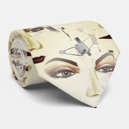 ハンドミッ絵を描ドシュラモダンレアラポップ・アートのム作品 ネクタイ