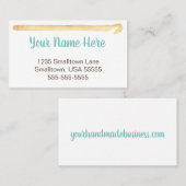 ハンドメイドかぎ針編みホック 名刺 (正面/裏面)