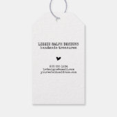 ハンドメイドとラブカントリークラフトカスタム ギフトタグ (裏面)