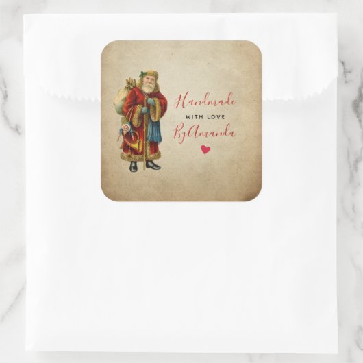 ハンドメイドとラヴヴィンテージオールドワールドサンタ スクエアシール (バッグ)