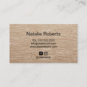 ハンドメイドのはっきりしたな文字の最小主義の素朴な木 名刺 (裏面)