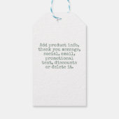 ハンドメイドのウェブサイト あなたのビジネスロゴ カスタム製品 ギフトタグ (裏面)