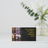 ハンドメイドのカラフルなガラス玉 名刺 (スタンド正面)