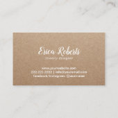 ハンドメイドのジュエリーのダイヤモンドのロゴエレガントなクラフト 名刺 (裏面)