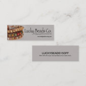 ハンドメイドのジュエリービジネス名刺 スキニー名刺 (正面/裏面)