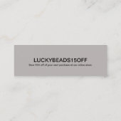 ハンドメイドのジュエリービジネス名刺 スキニー名刺 (裏面)