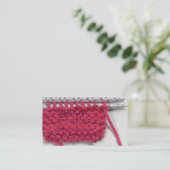 ハンドメイドのニットの名刺 プレイスカード (スタンド正面)