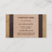 ハンドメイドのラップ革ダンボールクラフト 名刺 (裏面)