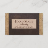 ハンドメイドのラップ革ダンボールクラフト 名刺 (正面)