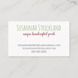 ハンドメイドの多色刷りヤーン 名刺