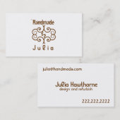 ハンドメイドの悪賢い名刺 名刺 (正面/裏面)