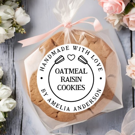 ハンドメイドの愛情こもったカスタムネームベーカリー ラウンドシール
