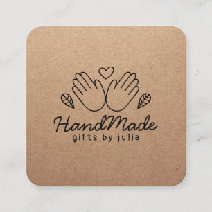 ハンドメイドの技術の素朴なモダンな茶色のクラフト紙 コーリングカード