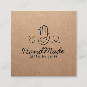 ハンドメイドの技術の素朴なモダンな茶色のクラフト紙 コーリングカード