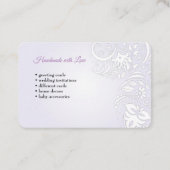 ハンドメイドの技術及び挨拶状 名刺 (裏面)