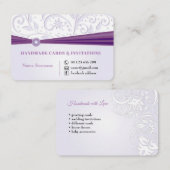 ハンドメイドの技術及び挨拶状 名刺 (正面/裏面)