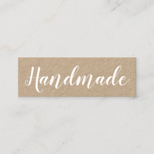 ハンドメイドの最小主義のエレガントなクラフトの名刺 スキニー名刺 (正面)