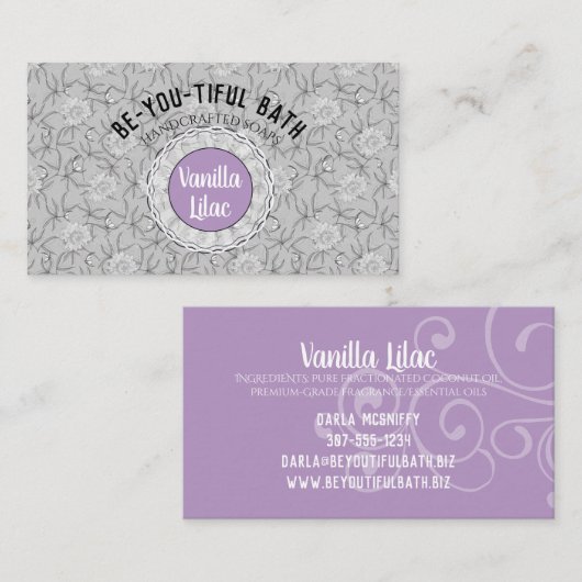 ハンドメイドの石鹸の浴室のにおいの名刺 名刺 (正面/裏面)