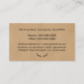 ハンドメイドの素朴なクラフト 名刺 (裏面)