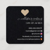 ハンドメイドアラブEtsyホームクレフタアートフェア金ゴールド スクエア名刺 (裏面)