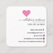 ハンドメイドアラブEtsyホームクレフタアートフェア金ゴールド スクエア名刺 (裏面)