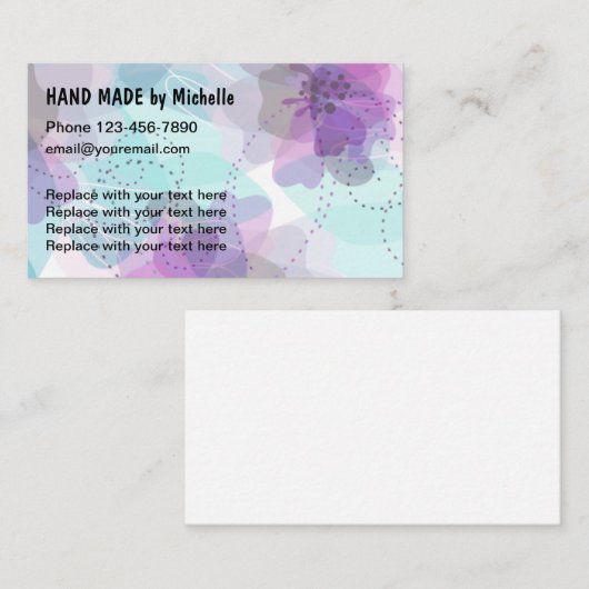 ハンドメイドアーティストクリエイティブ 名刺 (正面/裏面)