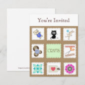 ハンドメイドイベントへようこそ 招待状 (正面/裏面)