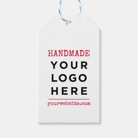ハンドメイドウェブサイトの貴社のロゴカスタム製品 ギフトタグ (正面)