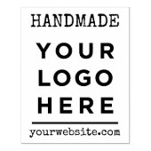 ハンドメイドウェブサイト あなたのビジネス ロゴ カスタム ラバースタンプ (インプリント)