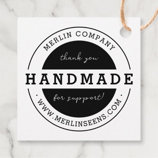 ハンドメイドカンパニーサンキューアパレルギフトつるラベル フェイバータグ (裏面)