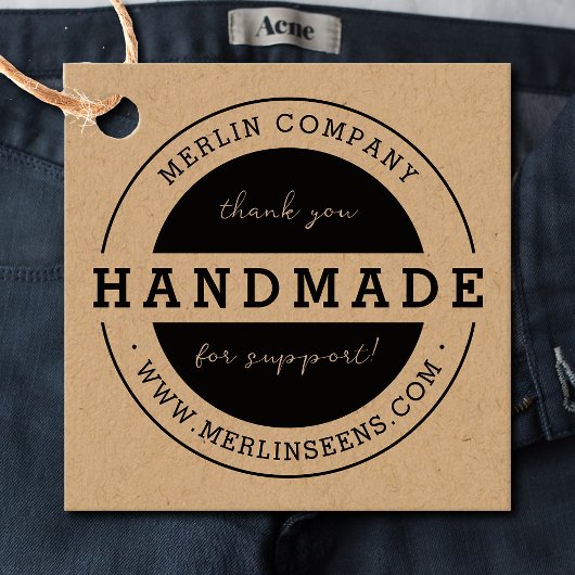 ハンドメイドカンパニーサンキューアパレルギフトつるラベル フェイバータグ
